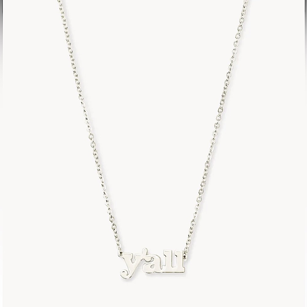 Y'all Pendant Necklace in Sterling Silver